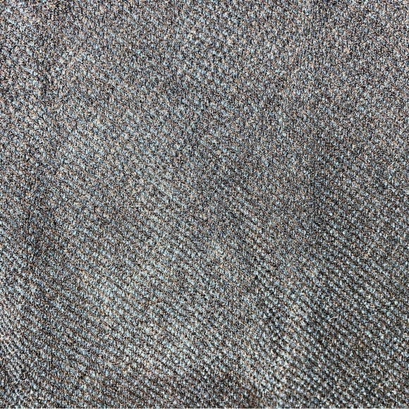 Vintage Brenda French black navy knit button front fringe cardigan medium - Picture 7 of 8